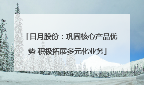 日月股份：巩固核心产品优势 积极拓展多元化业务