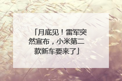 月底见！雷军突然宣布，小米第二款新车要来了