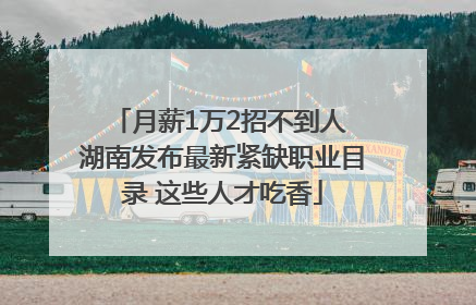 月薪1万2招不到人 湖南发布最新紧缺职业目录 这些人才吃香