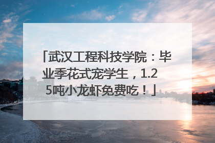 武汉工程科技学院：毕业季花式宠学生，1.25吨小龙虾免费吃！