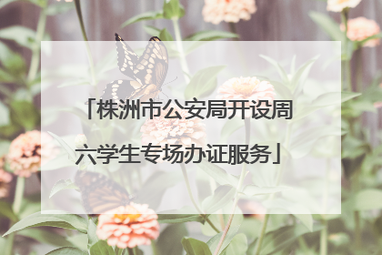 株洲市公安局开设周六学生专场办证服务