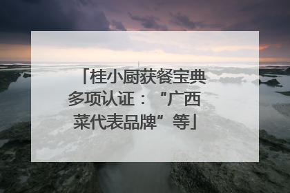 桂小厨获餐宝典多项认证：“广西菜代表品牌”等