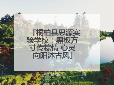桐柏县思源实验学校：黑板方寸传粽情 心灵向阳沐古风