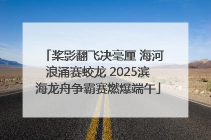 桨影翻飞决毫厘 海河浪涌赛蛟龙 2025滨海龙舟争霸赛燃爆端午