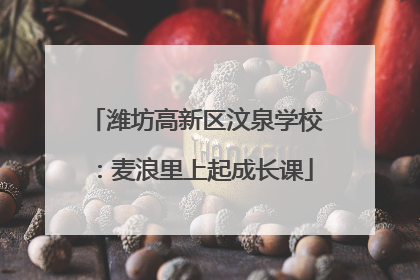 潍坊高新区汶泉学校：麦浪里上起成长课