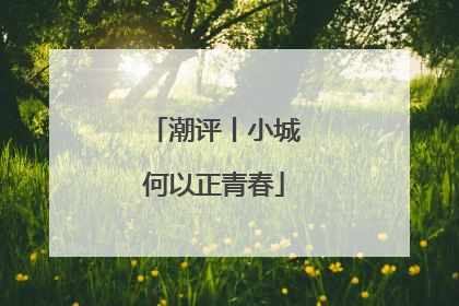 潮评丨小城何以正青春