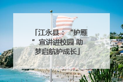 江永县：“护雁”宣讲进校园 助梦启航护成长