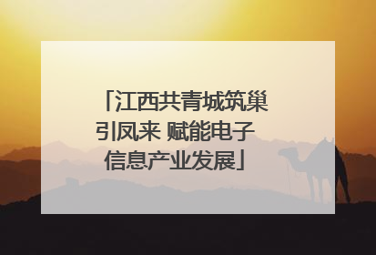 江西共青城筑巢引凤来 赋能电子信息产业发展