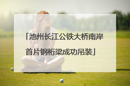 池州长江公铁大桥南岸首片钢桁梁成功吊装