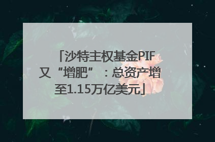 沙特主权基金PIF又“增肥”：总资产增至1.15万亿美元