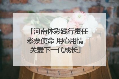 河南体彩践行责任彩票使命 用心用情关爱下一代成长