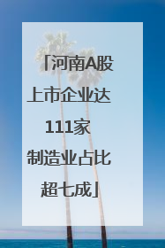 河南A股上市企业达111家 制造业占比超七成