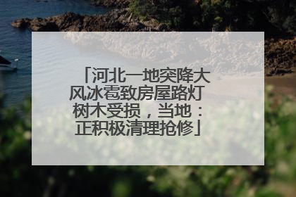 河北一地突降大风冰雹致房屋路灯树木受损，当地：正积极清理抢修