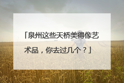 泉州这些天桥美得像艺术品，你去过几个？