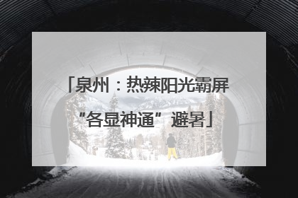 泉州：热辣阳光霸屏 “各显神通”避暑