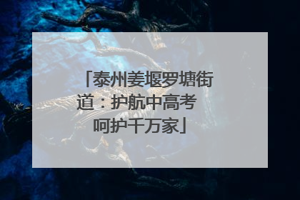 泰州姜堰罗塘街道：护航中高考 呵护千万家