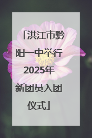 洪江市黔阳一中举行2025年新团员入团仪式