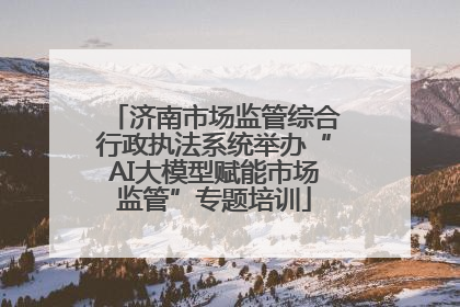 济南市场监管综合行政执法系统举办“AI大模型赋能市场监管”专题培训
