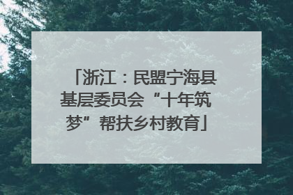 浙江：民盟宁海县基层委员会“十年筑梦”帮扶乡村教育