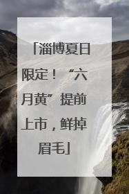 淄博夏日限定！“六月黄”提前上市，鲜掉眉毛