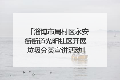 淄博市周村区永安街街道光明社区开展垃圾分类宣讲活动