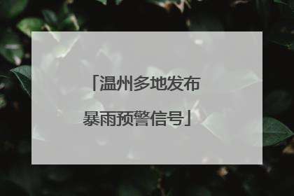 温州多地发布暴雨预警信号