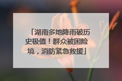 湖南多地降雨破历史极值！群众被困险境，消防紧急救援