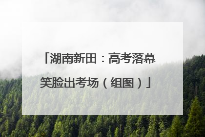 湖南新田：高考落幕 笑脸出考场（组图）