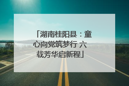 湖南桂阳县：童心向党筑梦行 六载芳华启新程