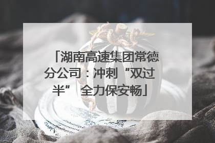 湖南高速集团常德分公司：冲刺“双过半” 全力保安畅