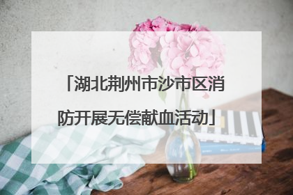 湖北荆州市沙市区消防开展无偿献血活动