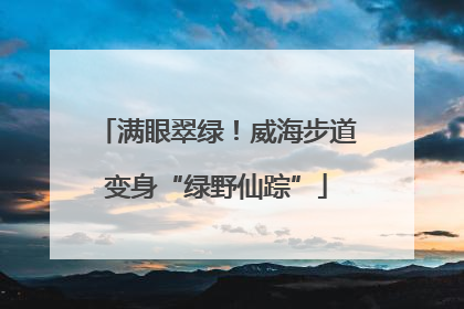 满眼翠绿！威海步道变身“绿野仙踪”