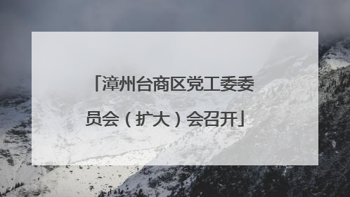 漳州台商区党工委委员会（扩大）会召开