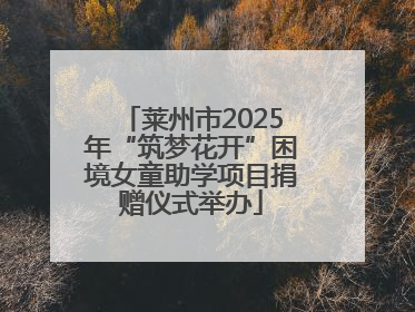 莱州市2025年“筑梦花开”困境女童助学项目捐赠仪式举办