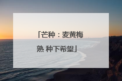 芒种：麦黄梅熟 种下希望