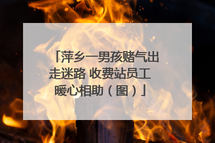 萍乡一男孩赌气出走迷路 收费站员工暖心相助（图）
