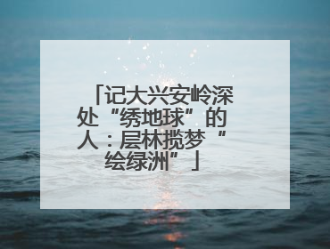 记大兴安岭深处“绣地球”的人：层林揽梦“绘绿洲”
