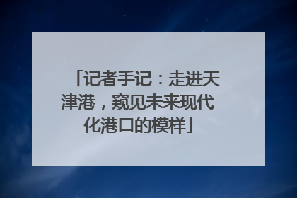 记者手记：走进天津港，窥见未来现代化港口的模样