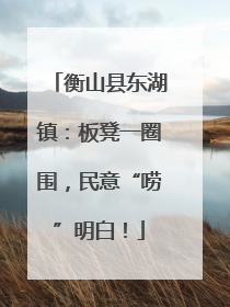 衡山县东湖镇：板凳一圈围，民意“唠”明白！
