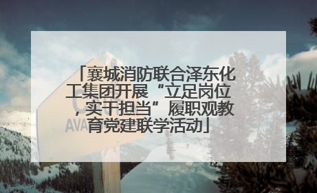 襄城消防联合泽东化工集团开展“立足岗位，实干担当”履职观教育党建联学活动
