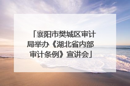 襄阳市樊城区审计局举办《湖北省内部审计条例》宣讲会