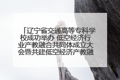 辽宁省交通高等专科学校成功举办 低空经济行业产教融合共同体成立大会暨共建低空经济产教融合新生态论坛