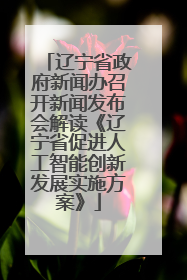 辽宁省政府新闻办召开新闻发布会解读《辽宁省促进人工智能创新发展实施方案》