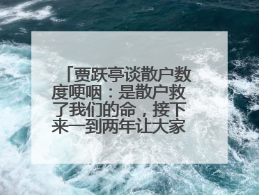 贾跃亭谈散户数度哽咽：是散户救了我们的命，接下来一到两年让大家挽回损失