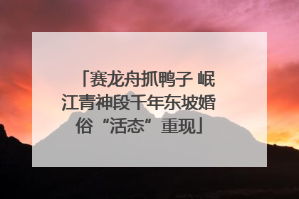 赛龙舟抓鸭子 岷江青神段千年东坡婚俗“活态”重现
