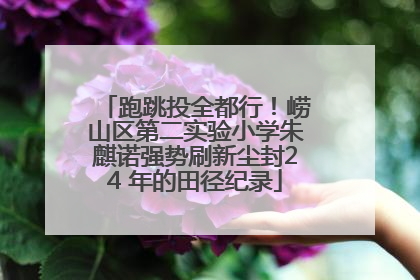 跑跳投全都行！崂山区第二实验小学朱麒诺强势刷新尘封24 年的田径纪录