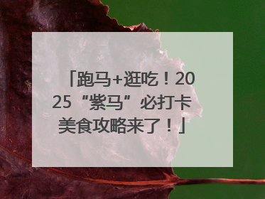 跑马+逛吃！2025“紫马”必打卡美食攻略来了！
