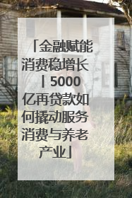 金融赋能消费稳增长丨5000亿再贷款如何撬动服务消费与养老产业