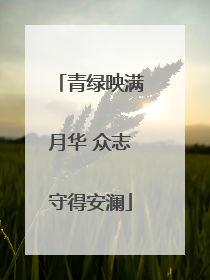 青绿映满月华 众志守得安澜