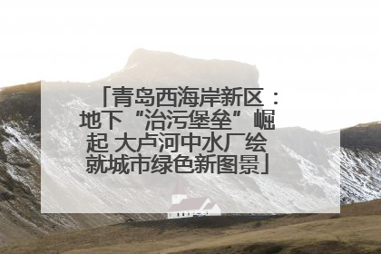 青岛西海岸新区：地下“治污堡垒”崛起 大卢河中水厂绘就城市绿色新图景